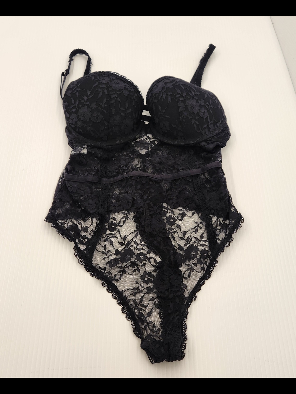 Black Lace Bodysuit Lingerie - Women Intimates